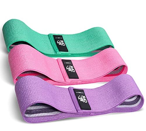 CFX Resistance Bands 3 Sets, Premium Exercise Loops with Non-Slip Design for Hips & Glutes, 3 Resistance Level Workout Booty Bands for Women and Men, Best for Home Fitness, Yoga, Pilates