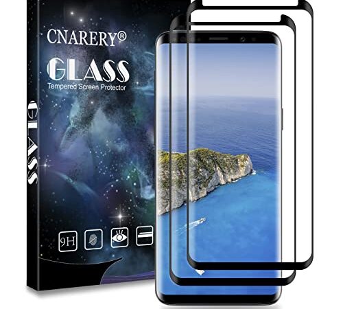 Cnarery Samsung Galaxy S9 Screen Protector, 2 Pack Premium Tempered Glass Screen Protector Case Friendly Easy Installation Anti-scratch