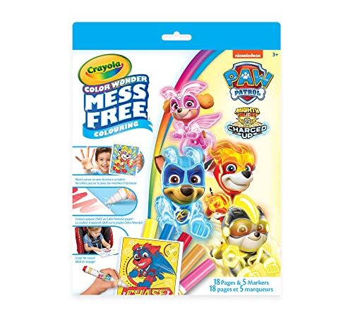 Crayola Paw Patrol Color Wonder Colouring Pad & Markers, Mess Free Colouring for Kids, Ages 3 and above, Summer Travel, Camping, Arts and Crafts