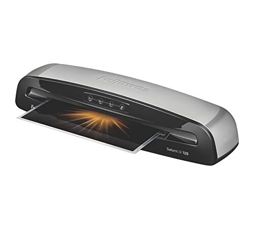 Fellowes Saturn Laminator with Pouch Starter Kit, Silver, 12.5 Inch, 5736601