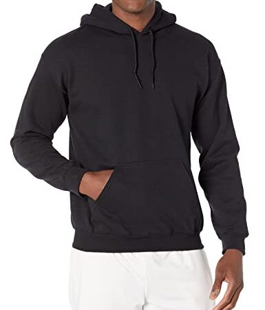 Gildan Men's Fleece Hooded Sweatshirt, Black, X-Large