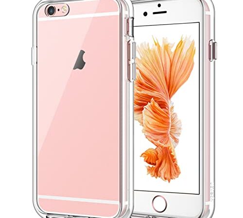 JETech Case for iPhone 6 and iPhone 6s, Non-Yellowing Shockproof Phone Bumper Cover, Anti-Scratch Clear Back (Clear)