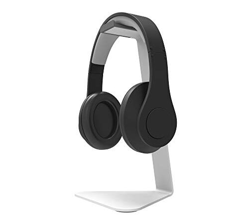 Kanto H1W Universal Headphone Stand with Curved Silicone Padding, White