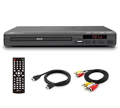 Mediasonic DVD Player – All Region DVD Players for Home with HDMI / AV Output, USB Multimedia Player Function, Upscaling 1080P, High Speed HDMI 2.0 & AV Cable Included (HW210AX)