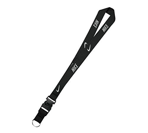 Nike Lanyard (One Size Fits Most, Black/White)