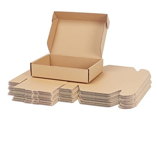 PHAREGE 9x6x2 inch Shipping Boxes 25 Pack, Brown Small Cardboard Mailer Boxes for Small Business Packaging Mailing Suppplies