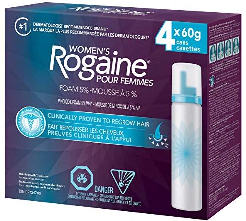 Rogaine Women's Minoxidil Foam 5 % (4 X 60 Gram), 240 Grams