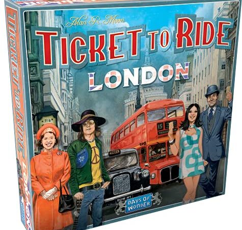 Ticket to Ride - Express - London (English Version) a game by Days of Wonder | 2 to 4 player game |15-minute gameplay | Games for Family game night |For kids and adults 8+