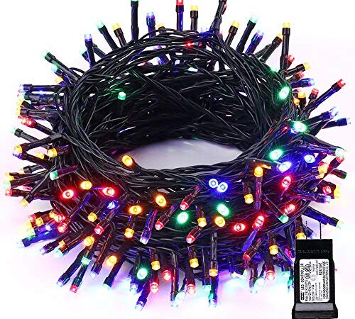 Toodour LED Christmas Lights, 72ft 200 LED Christmas String Lights with 8 Modes, Timer, Low Voltage Indoor Fairy Twinkle Lights for Home, Garden, Party, Holiday, Xmas Tree Decorations (Multicolor)