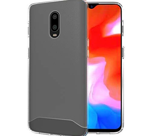 TUDIA Soft Silicone Fit Designed for OnePlus 6T Case, Ultra Slim Thin TPU Protective Phone Case Cover for OnePlus 6T (Frosted Clear)