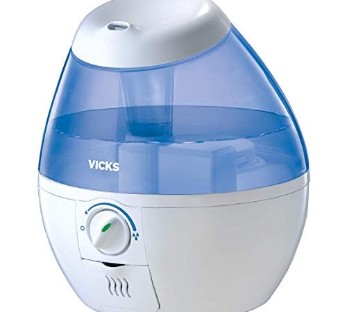 Vicks VUL520WC Filter-Free Ultrasonic Cool Mist Humidifier, Mini/Small Humidifier for Baby, Bedroom, Office Desk, 1.9L/0.5Gal