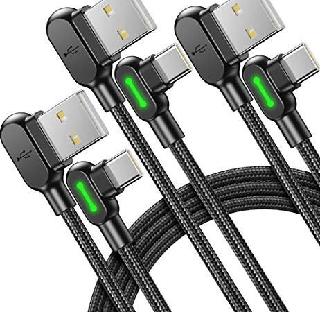 [3 Pack] USB C Charge Cable, Mcdodo [1.6+4+10ft 3.1A] QC 3.0 Fast Charging Nylon Braided Type C Cable, Phone Charger Cord with Organizing Strap for Samsung S20 S10 S9 Note10 Huawei Google Motorola etc