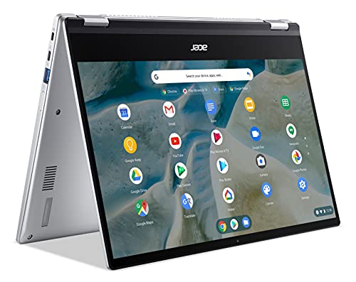 Acer Convertible Chromebook, 14" FHD IPS Touch, Ryzen R3 3250C, 4GB RAM, 128GB eMMC, Chrome OS, Backlit KB, Silver, CP514-1H-R5GY