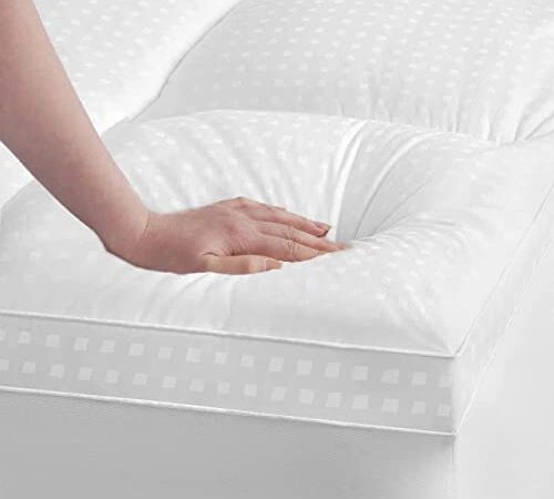 BaliChun Mattress Topper Queen, Thick Mattress Pad Cover 400TC Cotton Top Cooling Pillow top (8-21 Inches Fitted Deep Pocket)