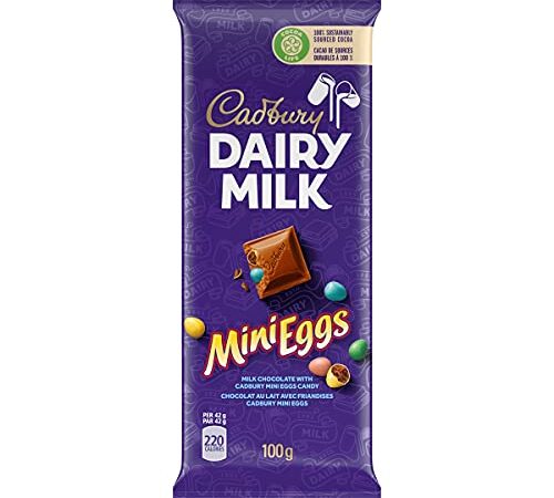 Cadbury Dairy Milk Chocolate, Mini Eggs Chocolate Bar, 100g