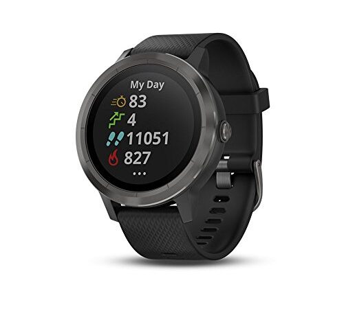 Garmin vívoactive 3 GPS Smartwatch - Black & Gunmetal (Renewed)