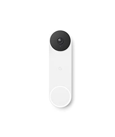 Google Nest Doorbell - Battery Video Doorbell Camera - Doorbell Security Camera - Snow