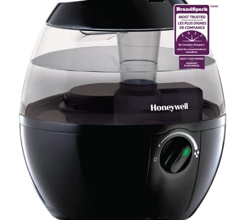 Honeywell HUL520BC MistMate™ Ultrasonic Cool Mist Humidifier, Black, with Adjustable Mist Control, Auto Shut-off, Ultra Quiet Operation, Visible Cool Mist