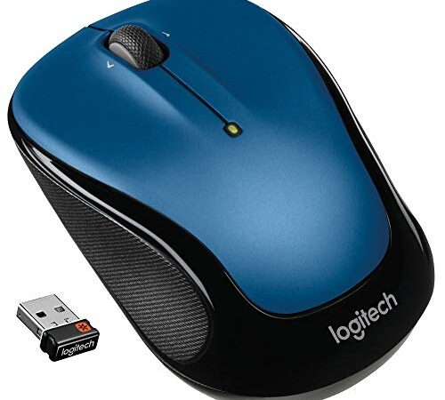 Logitech M325 Wireless Mouse, 2.4 GHz with USB Unifying Receiver, 1000 DPI Optical Tracking, 18-Month Life Battery, PC / Mac / Laptop - New Blue