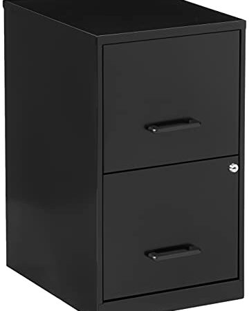 Lorell 14341 18 Deep 2-Drawer File Cabinet, Black