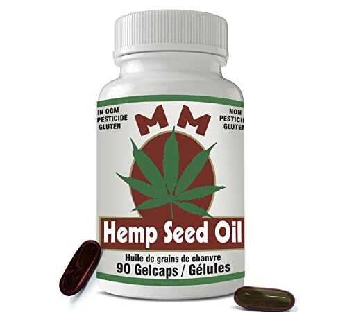 MM Hemp Seed Oil, 1000mg (90 Soft Gel Capsules) Vegan, Gluten-Free, Rich in Antioxidants with Anti-Inflammatory Properties for Pain Relief and Joint Pain