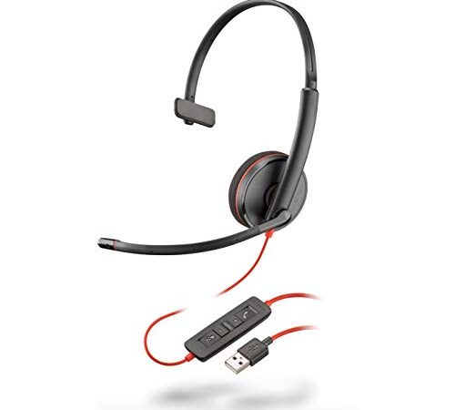 Plantronics Blackwire C3210 Wired Mono Headset with USB Type A Black Wired Headphones and Earphones (209744-101)