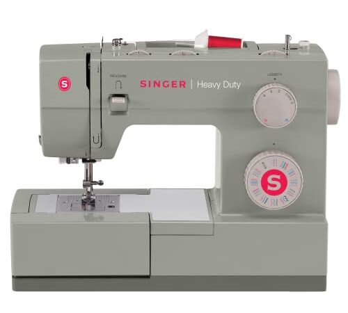 Singer 4452 Heavy Duty Sewing Machine, 32 Stiches with Accessory Kit, Grey