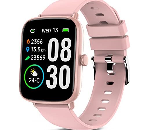 Smart Watch for Women Men, 1.69" DIY Full Touch Screen Smartwatch, Activity Fitness Tracker Blood Oxygen Heart Rate Sleep Monitor with 20 Sport Modes, IP68 Waterproof Android iOS Smart Watch