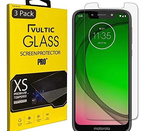 Vultic [3 Pack] Screen Protector for Motorola Moto G7 Play [Case Friendly], Tempered Glass Film Cover