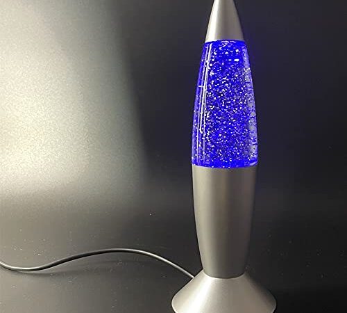 7'' Mini Lava Lamp Shake & Shine Glitter Light Colour Changing Portable Desktop Fiber Lamp by E&A