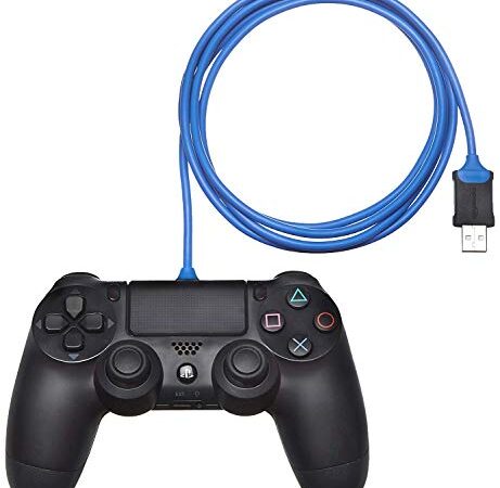 Amazon Basics PlayStation 4 Controller Charging Cable - 6 Foot, Blue