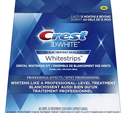 Crest 3D Whitestrips Professional Effects At-home Teeth Whitening Kit, 20 Treatments,12 Levels Whiter