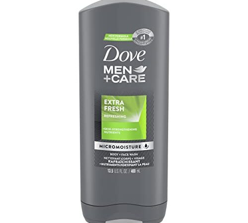 Dove Men+Care Extra Fresh Body & Face Wash for cooling refreshment and skin strengthening nutrients with MicroMoisture Technology 400 ml