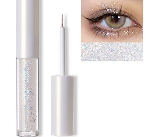Erinde Liquid Glitter Eyeliner Eyeshadow, Korean Makeup, | Tear Drop, Shimmer Metallic, Lightweight Water Texture, Long Wearing | Loose Glitter Glue for Crystals Eye Glitter, 04# Colorful Sequins