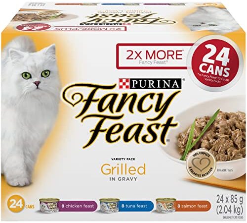 Fancy Feast Wet Cat Food, Grilled Variety Pack 85 g Cans (24 pack)