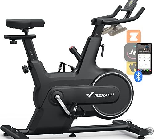 Indoor Cycling Bike, MERACH Exercise Bike for Home with Magnetic Resistance, Bluetooth Stationary Bike, iPad Holder, CC