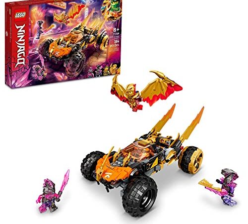 LEGO NINJAGO Cole’s Dragon Cruiser Car Toy, 71769 Ninja Toys with Golden Kai, Cole and Snake Warrior Minifigures, Gifts for Kids, Boys & Girls