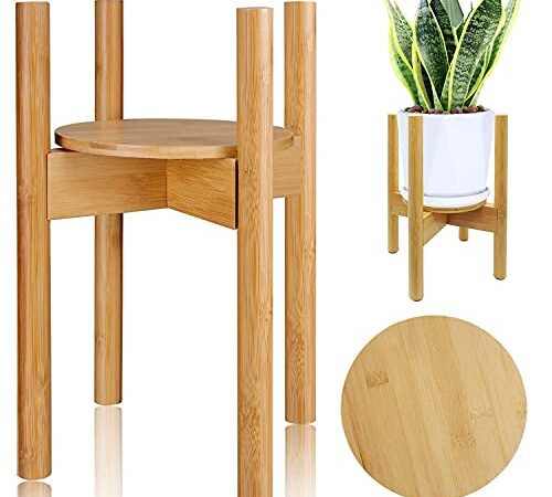 Plant Stand Adjustable Bamboo Flower Pot