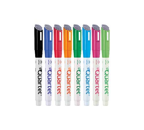 Quartet Classic Low Odour Dry Erase Markers, 8 Pack, Fine Bullet Tip, Assorted Colours (6447415943)