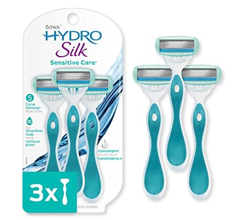 Schick Hydro Silk Womens Disposable Razor, Pack of 3 Disposable Razors