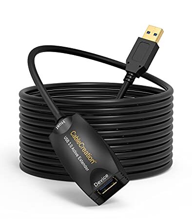 CableCreation Active USB 3.0 Extension Cable 16.4 FT, USB 3.0 Extender Male to Female Cord with Signal Booster, Compatible with Oculus Quest 2, and Rift Sensor, Steam VR, Gaming PC, 5 Meters