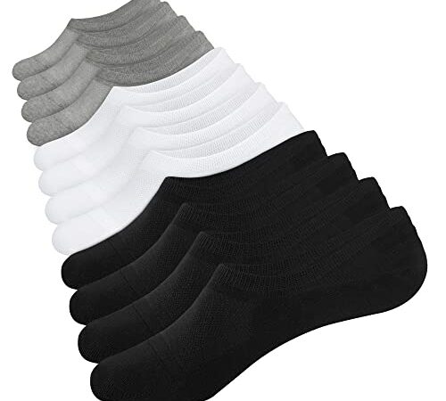 Closemate Mens No Show Socks Men No Show Socks Women Invisible Socks Men Invisible Socks Women Mens Invisible Socks 6 Pairs Low Cut Socks Non Slip Casual Socks (2Black2White2Grey)