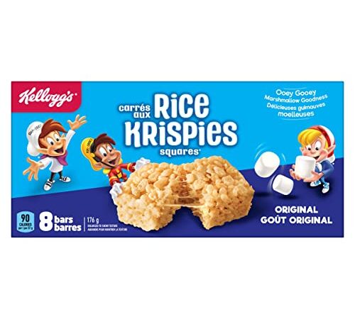 Kellogg's Rice Krispies Square Bars, Original, 8 Cereal Bars 176 Gram