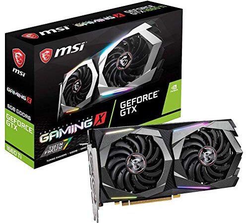 MSI Gaming GeForce GTX 1660 Ti 192-bit HDMI/DP 6GB GDRR6 HDCP Support DirectX 12 Dual Fan VR Ready OC Graphics Card