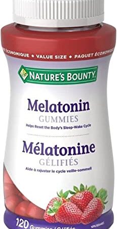 Nature's Bounty Melatonin 2.5mg 120 Gummies Helps Reset Body's Sleep-Wake Cycle, Reduce Effects of Jet-lag, Reduce Time it Takes to Get to Sleep