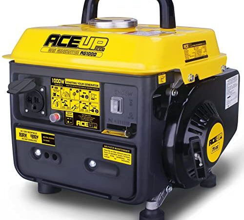 Portable Generator, Aceup 1000 Watt Gas Generator for Home Use Camping, EPA & CARB Compliant