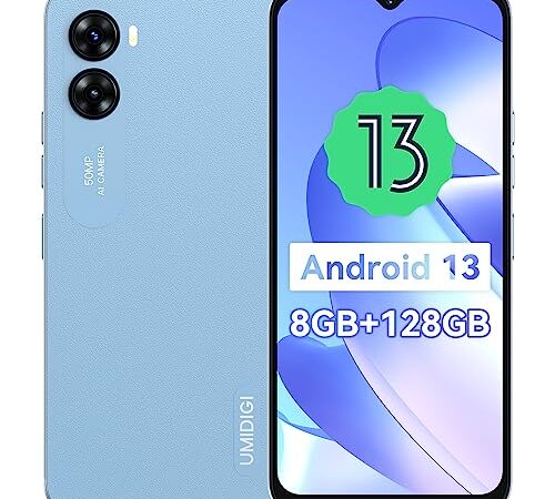 Umidigi G3 MAX (8+128GB) Android 13 Unlocked Cell Phone,50MP Ultra-Clear AI Camera Smartphone,6.6-inch FHD Display Android Phone,5150mAh Massive Battery Mobile Phone Support Expandable Up to 1TB