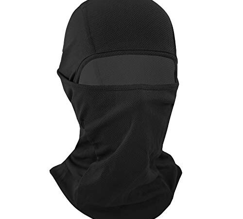 Your Choice Multi-Function Sports Face Mask Balaclava, Windproof Thermal Fleece Outdoor Mask Breathable Warm Full Face Neck Best Use as Bike, Motorcycle, Hunting, Ski, Snowboarding Face Warmer Hood (Black-003)